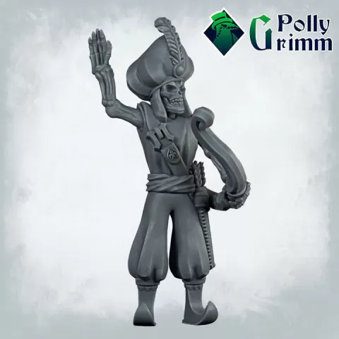 Fantasy and historic miniatures for tabletop games. Arabian Nightmare. Skeleton army. Soldier archer by PollyGrimm