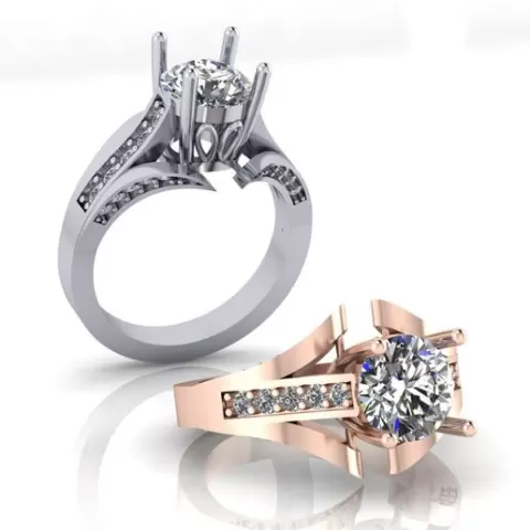 round engagement jewelry ring