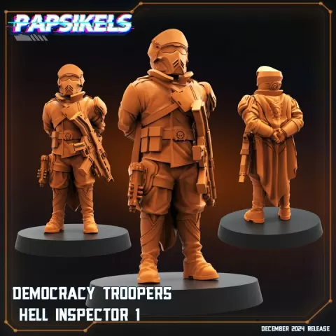 DEMOCRACY TROOPER HELL INSPECTORS by PAPSIKELS MINIATURES