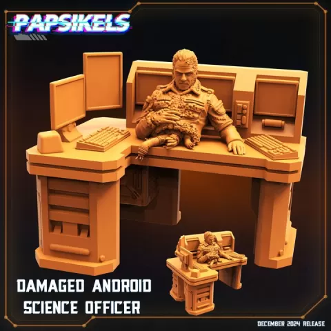 DAMAGED ANDROID SCIENCE OFFICER by PAPSIKELS MINIATURES
