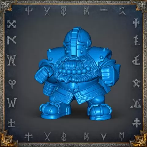 2nd Ed Style Space Dwarf Warrior No Gun