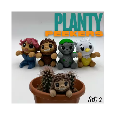 Planty Peekers Set 2 - Cute Plant Companion Figurines by Forg3D Layers Design