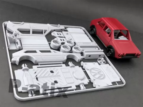 Golf GTI mk1 Simple model - kit card