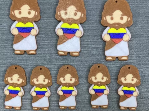 Jesús con Corazón Venezolano (2 Tamaños + Encaje