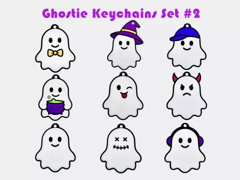 Ghostie Keychains Set 2