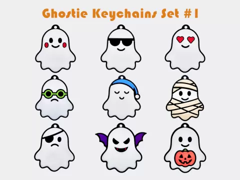 Ghostie Keychains Set 1