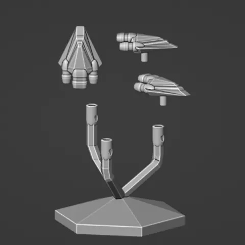 Fleet One Fighter Wing and Flightstand by Michael Crossman