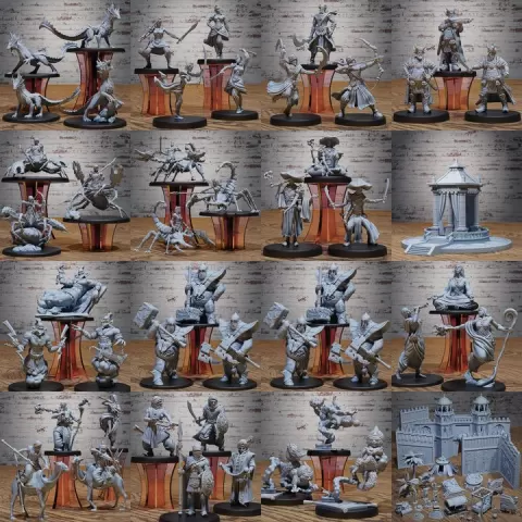 Oriental Fortress Set / Fantasy Arabian Nights Collection / East Desert Encounter / Pre-Supported by Epic-Miniatures