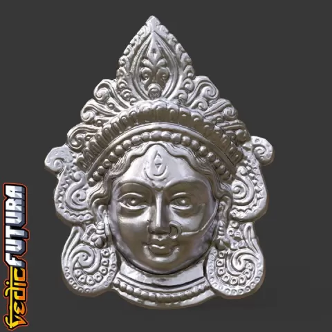 Divine Face of Durga: Embodiment of Shakti by VedicFutura