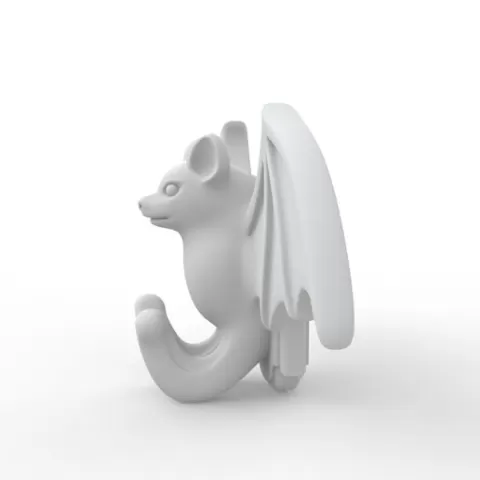 Gothic Bat Key Hook Wall Mount - 3D Print STL for Key Storage