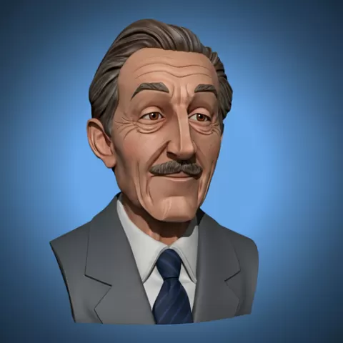 Walt Disney Stylized Bust 3D Print