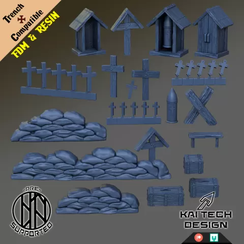 Trench Compatible terrain bits - Equip your board! by Kaitech