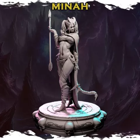 Minah from Ladies of Chaos: Afterlife (Bust included) by Black Bird Miniatures