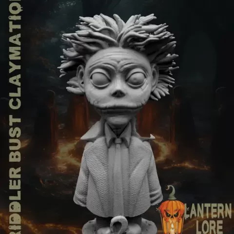 Riddler Bust Claymation by Lantern Lore