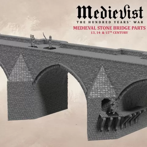 Medieval stone bridge, main parts, 13th, 14th and 15th century by Medievist: Miniature & Games