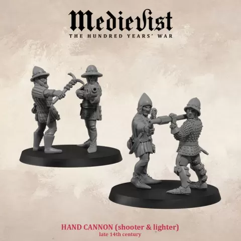 Medieval Hand Cannon pair (gunners & igniters), late 14th century by Medievist: Miniature & Games