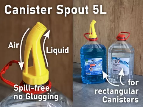 Spout with Vent - Rectangular Canister