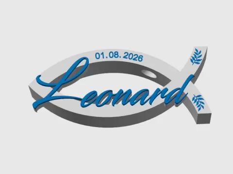 Konfirmation Kommunion und Taufe mit Namen Leonard