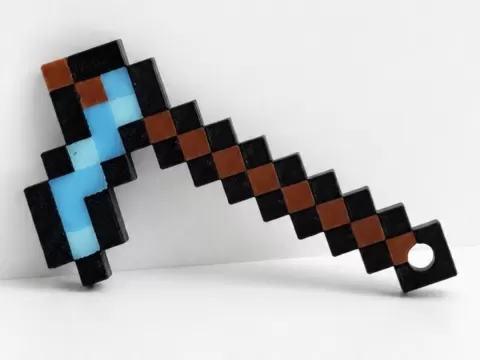 Minecraft Hoe Keychain