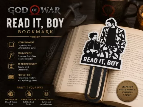 READ IT, BOY! - God of War Inspired Bookmark