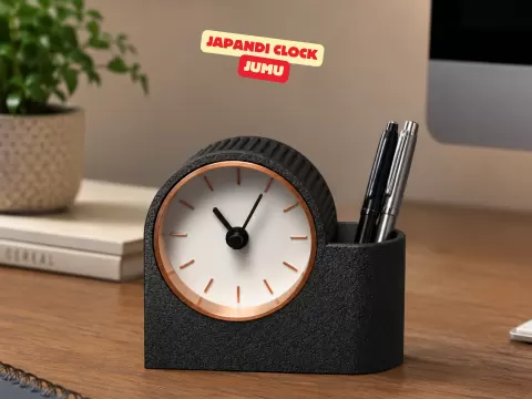 JAPANDI CLOCK (JUMU) – Desk Clock & Pen Holder
