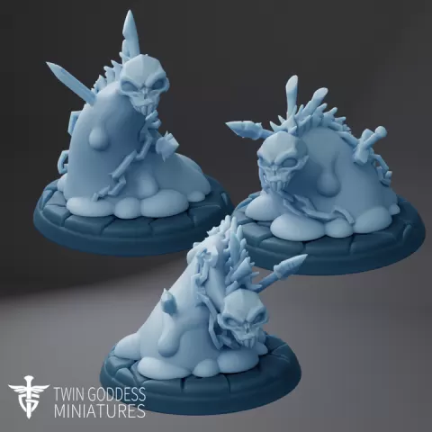 Slime Chargers ( Slimelings / Ooze / Goo / Slime Monster / Worlds Beyond Brawl / One Page Rules OPR Compatible ) by Twin Goddess Miniatures