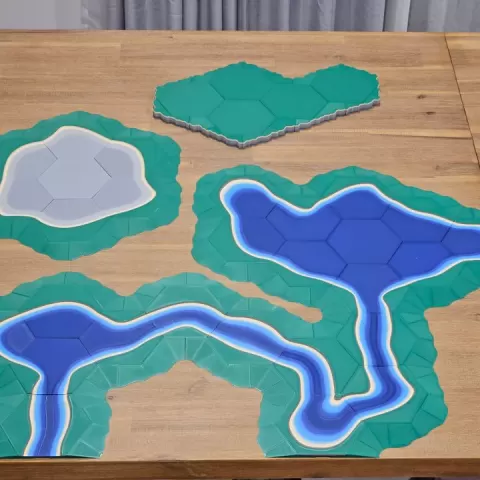 Modular Hex Tiles - BYO Texture by Griffin Designs