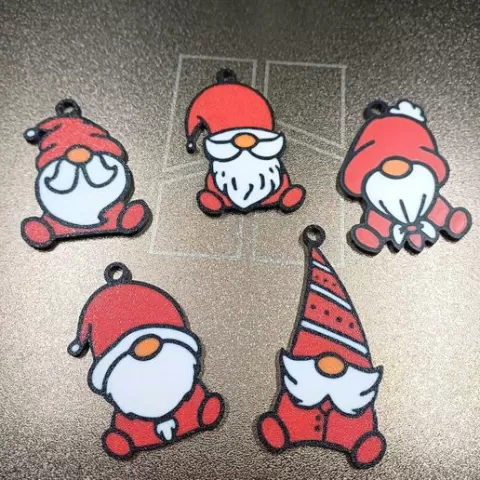 Christmas Gnome Ornaments set.