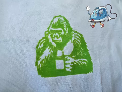 Gorilla coffee - Iron on fabric Tpu T-shirt
