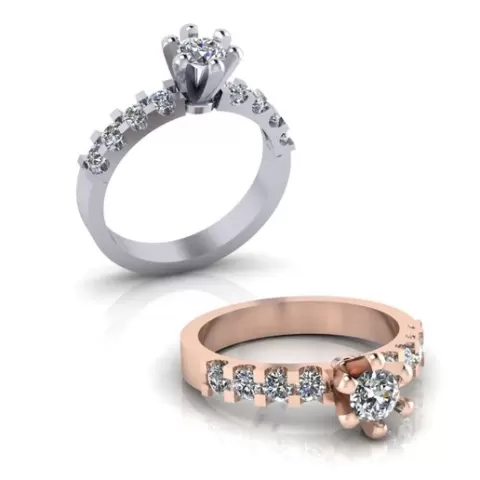 solitaire micro prong engagement jewelry ring
