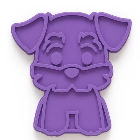 PUPPY COOKIE CUTTER WITH MUSTACHE