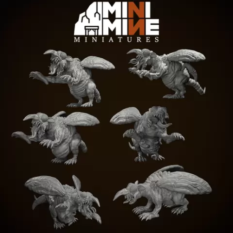 Mutated Fly Rats set - Trench Crusade - Black Grail - Grail Hounds of the Rat Legion