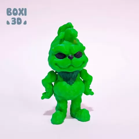 The Grinch - flexi - articulated - cute - STL file for 3D printing - print in place - Includes STL and 3MF files. by Boxi3d
