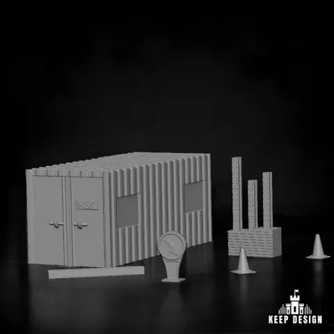 Construction Site - 6 Pcs. Container + signs by Keep Design