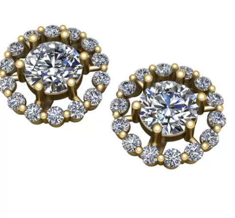 Diamond Earrings 3D Printable Model