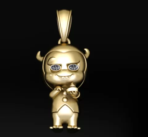 Devil Cartoon Pendant 3D Printable Model