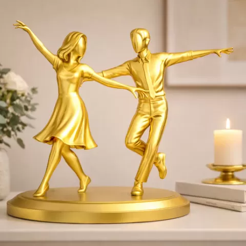 Minimalist Dancing Couple Figure | Abstract Love Sculpture (3D Print STL), La La Land, lalaland, La La Land movie,