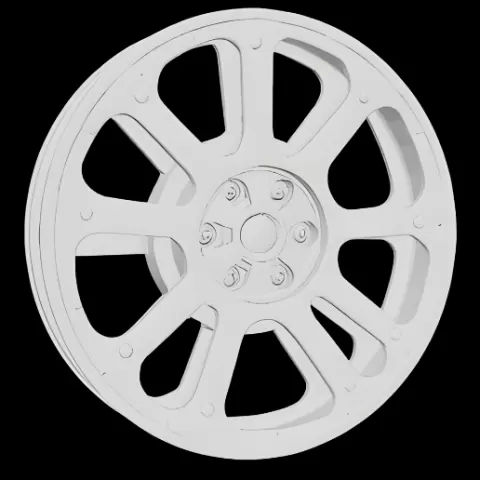 3D Car Alloy Wheel