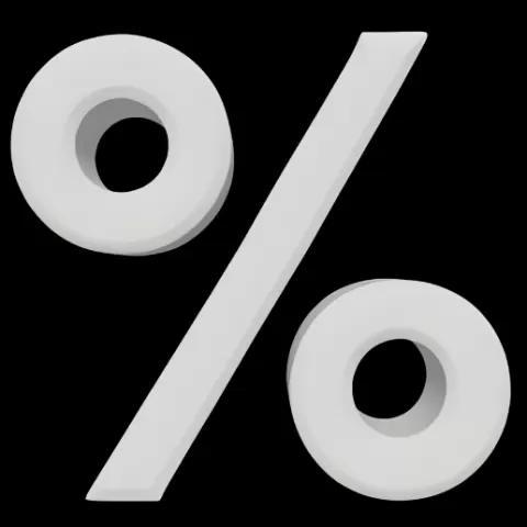 3D Percentage Symbol