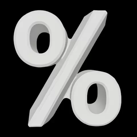 3D Percent Symbol