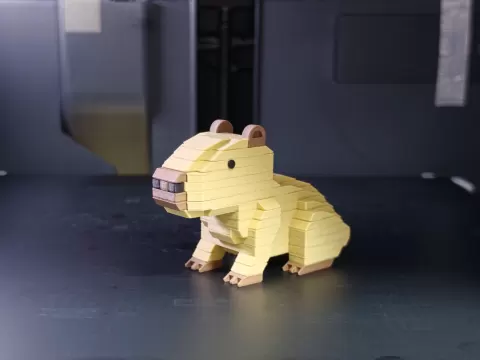 Buildable Capybara – Stackable Mini Brick Animal