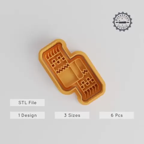 Knitted Scarf Cookie Cutter & Stamp, Christmas Baking, S/M/L Set, Perfect for Fondant & Cookies