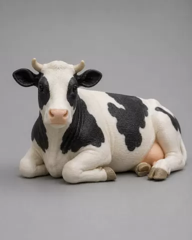 Cow figure in rest - Kuhfigur im Ruhezustand