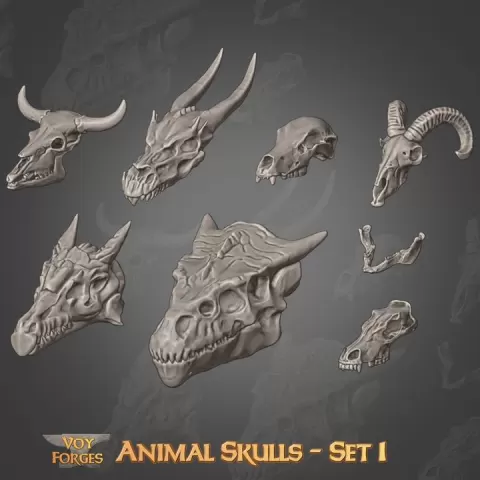 Animal Skulls for Basing - Basing Bits by Voy Forges