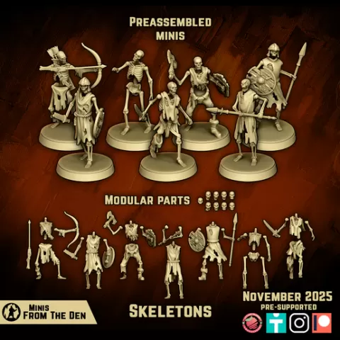 Skeletons - MINIS PACK [MODULAR]