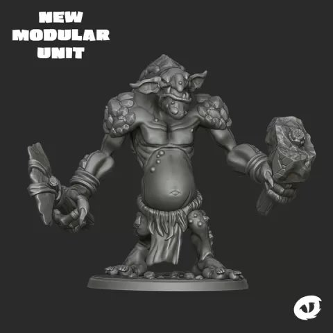 Modular Rock Troll 2 by Insight Miniatures