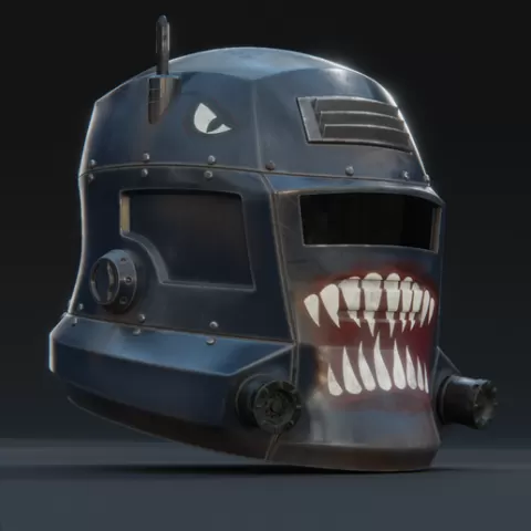 Dieselpunk Gas Mask Helmet: Star Wars Inspired Cosplay STL File for 3D Printing