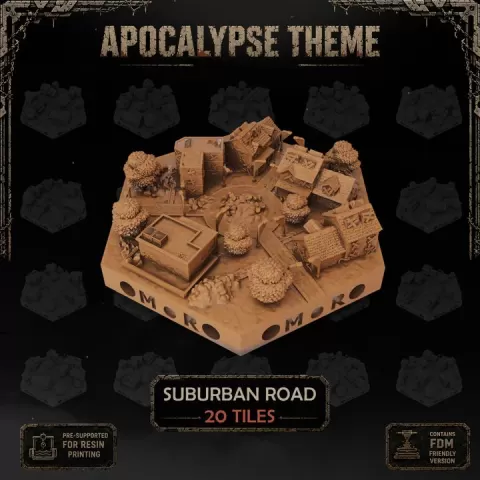 Apocalypse Suburban Road Tiles by MasterofRealms