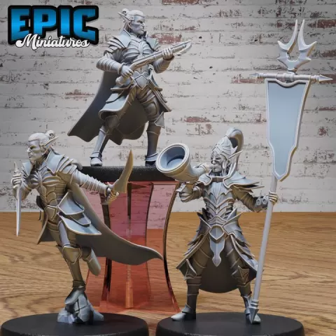 Dark Elf Army Set E / Elven Fighter / Elvish Warrior / Forest Nature Guard / Woodland Spirit / Underdark Encounter by Epic-Miniatures