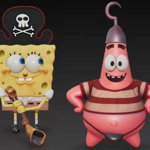 Spongebob and Patrick